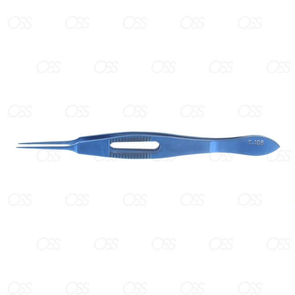 T-108 Core Surgical Castroviejo Style Toothed Corneal Tissue Forceps, Titanium
