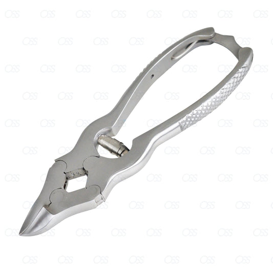 Toenail Clippers Podiatry Tool German Forged – 6 inch Cantilever Nail Nippers to Cut Thick Toe Nails – Hospital Grade – 15cm – Barrel Spring