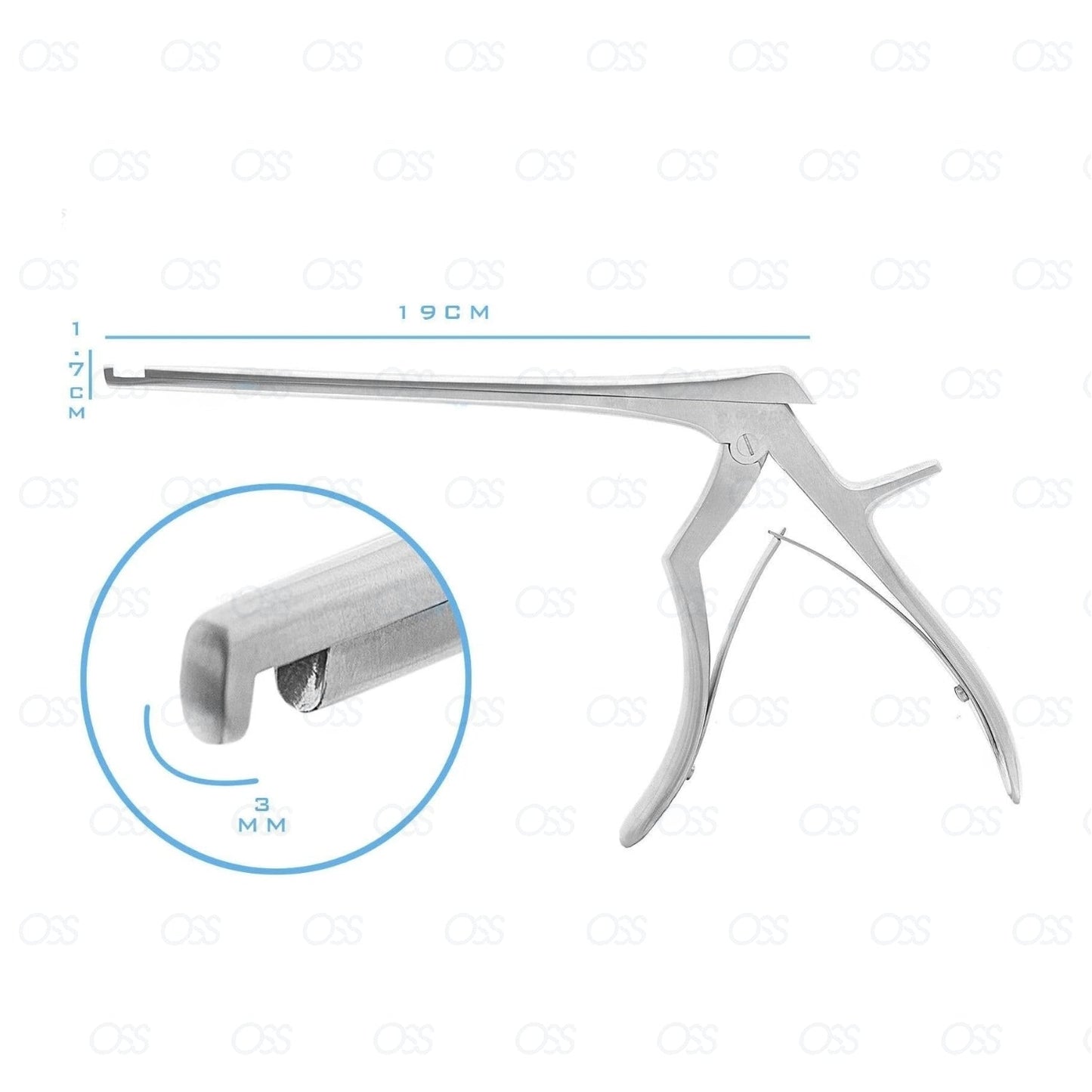 Tischler Biopsy Forceps Shaft 19cm 1.7mm Bite Gynecology Surgical Instrument