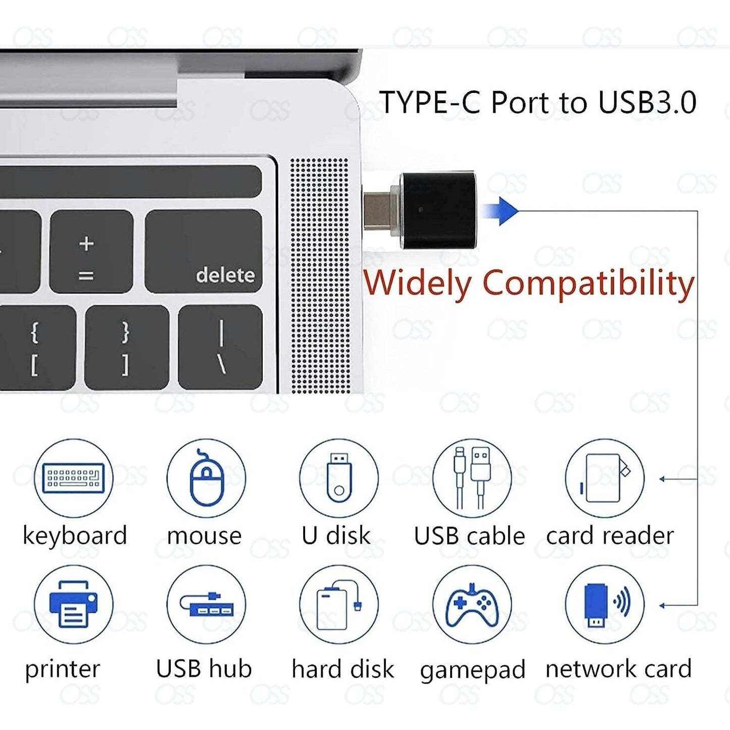 Type C to USB Adapter 3.0 USB-C 3 .1 Male OTG A Female Data Connector Converter