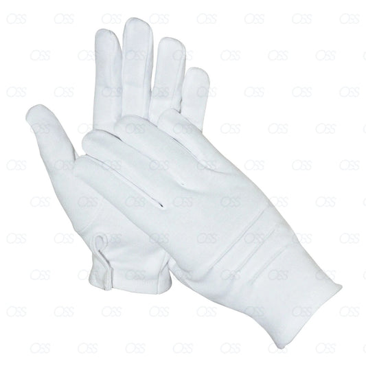White Cotton Gloves Soft stretchable lightweight work Jewellery Moisturising
