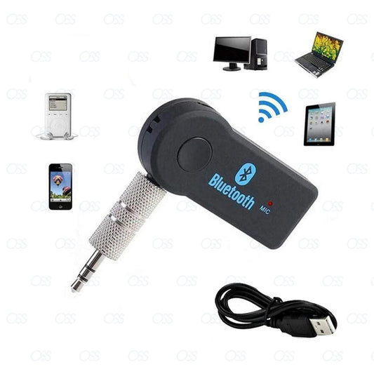 Wireless Car Bluetooth Receiver Adapter 3.5MM AUX Audio Stereo Music UK STOCK