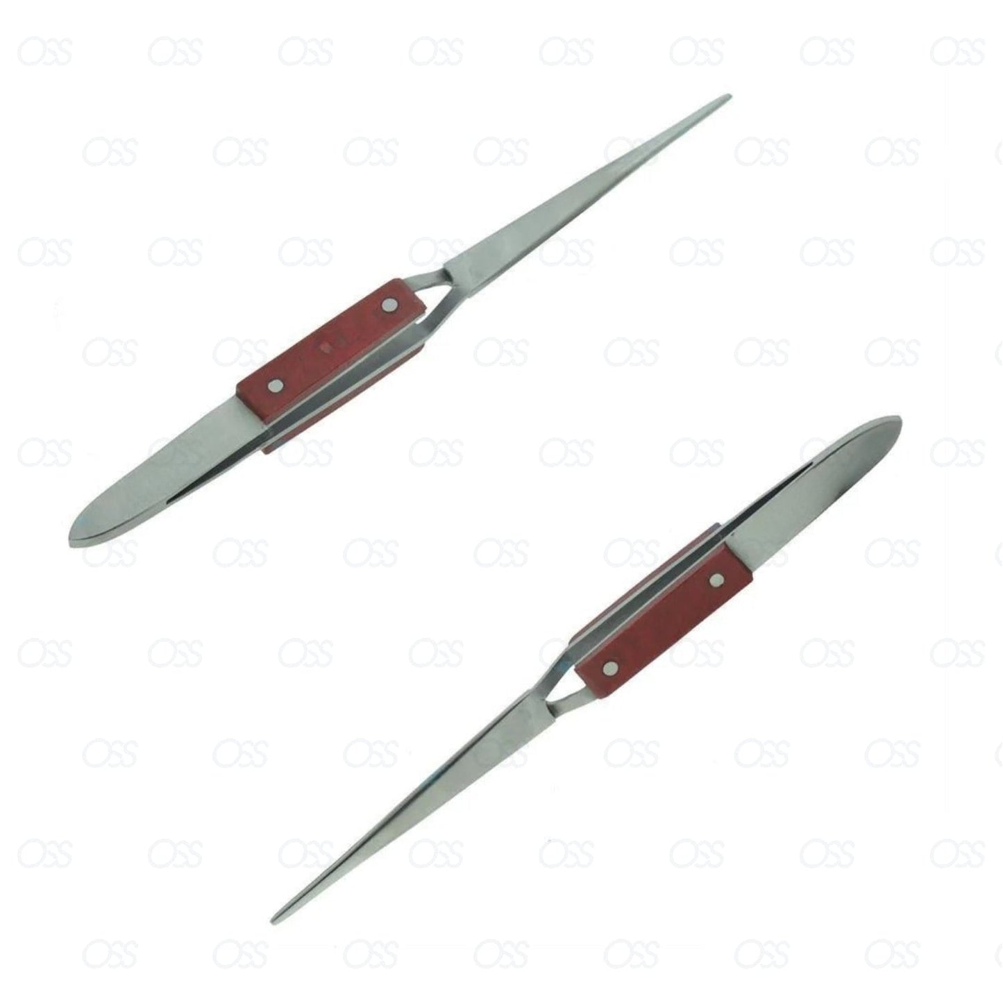 Wood Pusher Quoted Crocodile Tweezers Stainless Steel