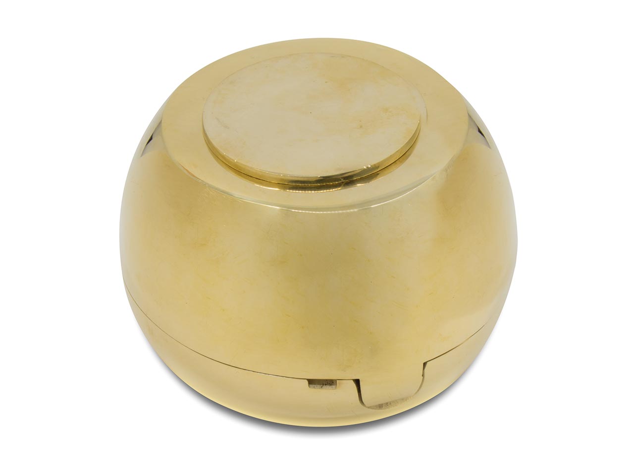 Gold compact mirror, Dental laboratory denture flask compressor, brass parts set used for denture molding and processing, durable dental lab equipment for accurate prosthetic fabrication