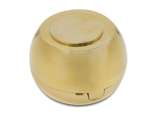 Gold compact mirror, Dental laboratory denture flask compressor, brass parts set used for denture molding and processing, durable dental lab equipment for accurate prosthetic fabrication