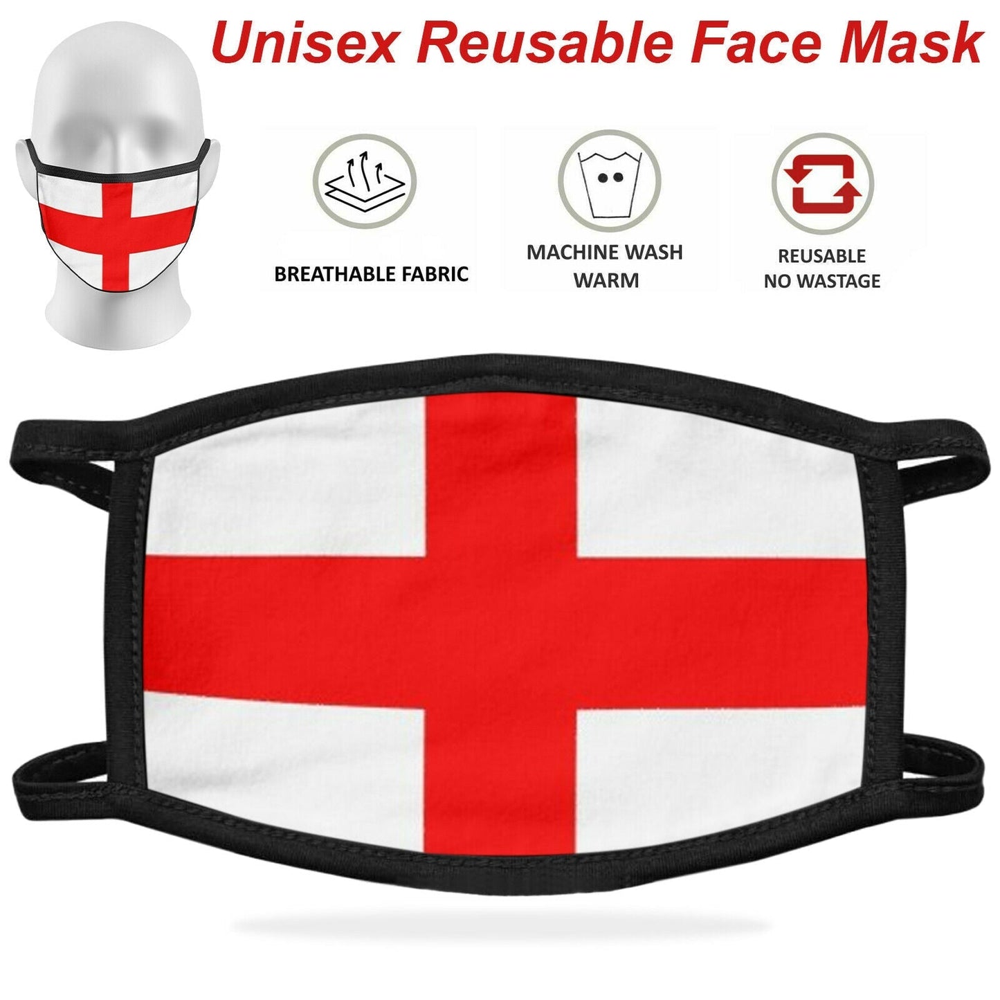 Face Mask Washable Breathable Reusable Adult Mouth Protection Cover Shield Design