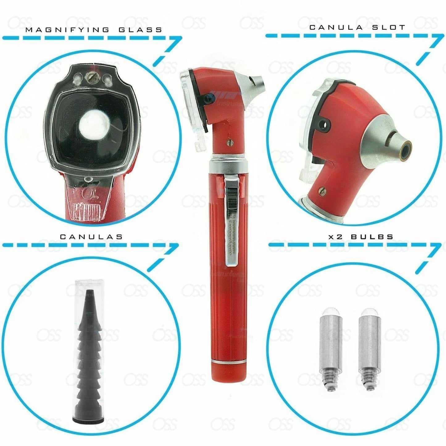 LED F.O. Otoscope and Ophthalmoscope Set Essential Diagnostic Tools for Healthcare Providers