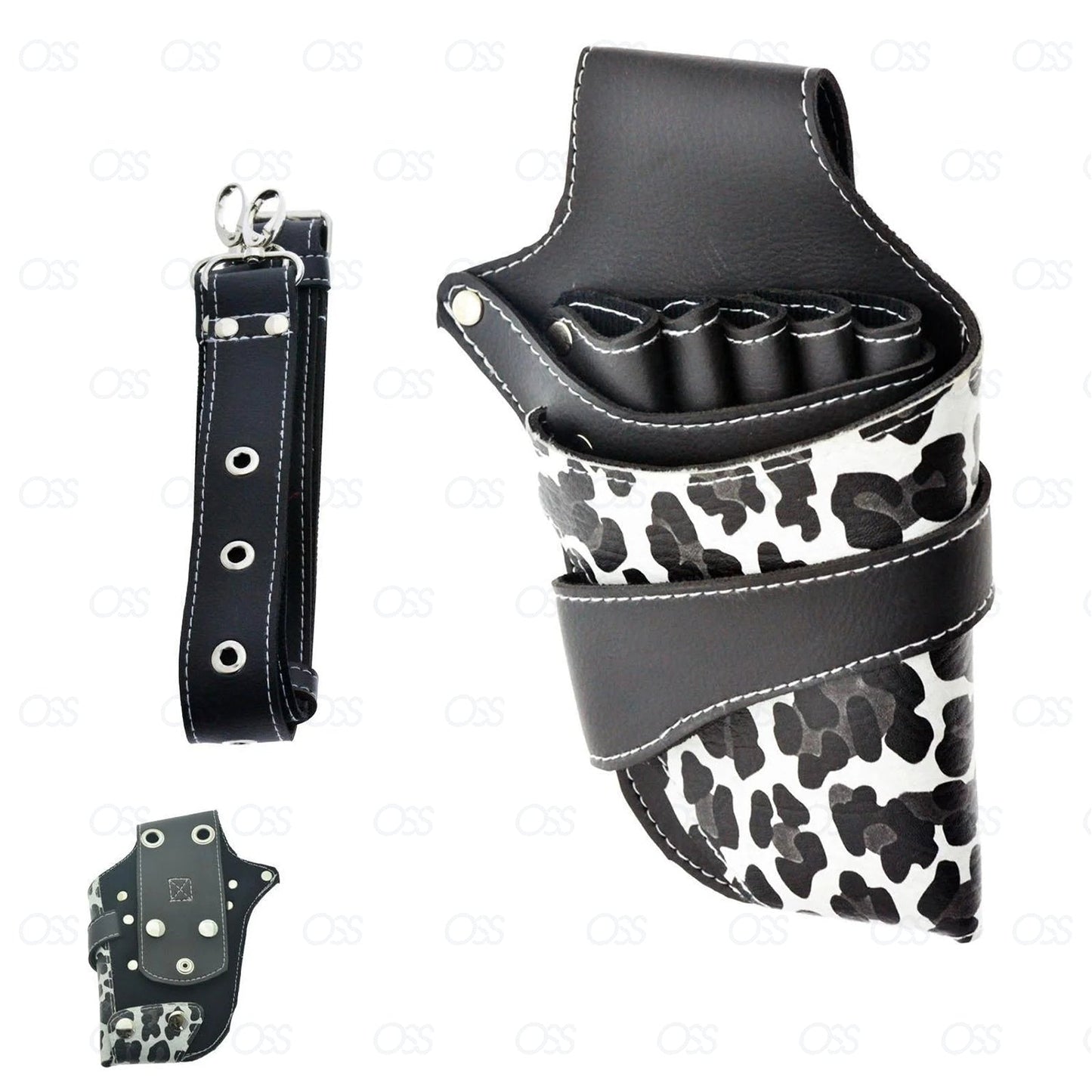 Leapord Hairdressing Scissors Holster Barber Pouch Hairstylist Salon Case