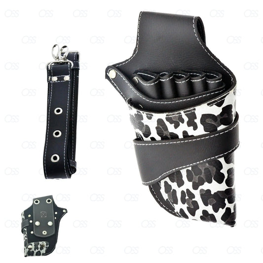 Leapord Hairdressing Scissors Holster Barber Pouch Hairstylist Salon Case