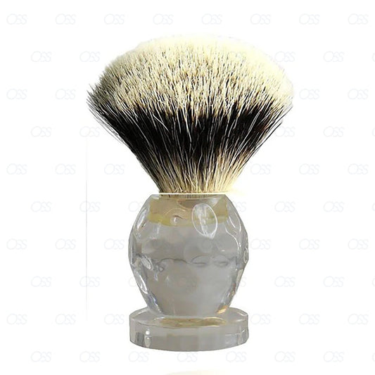 Men's Badger Hair Shaving Brush Pure Crystal Handle Beard Brush For Him