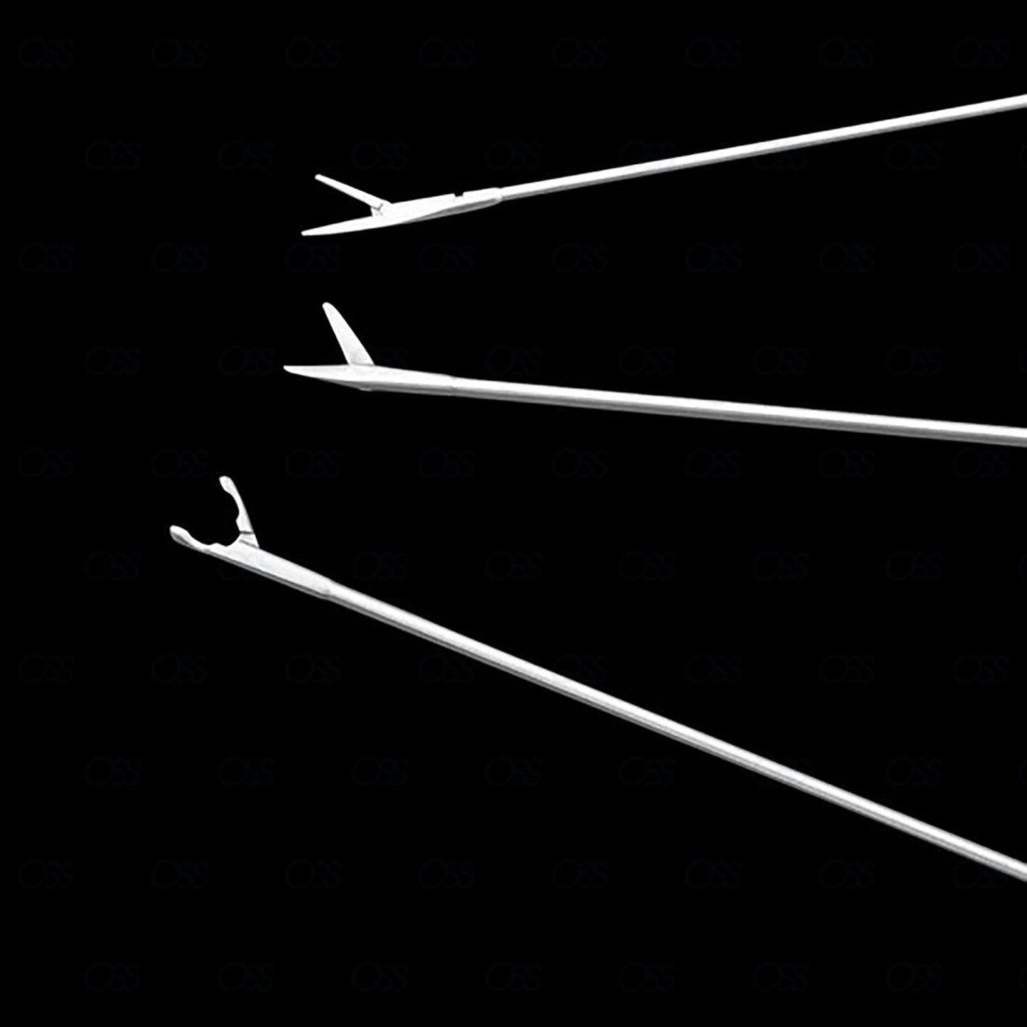 Micro laryngeal forcep set Scissor Grasper Biopsy cup Forceps 2x250mm 3pcs CE