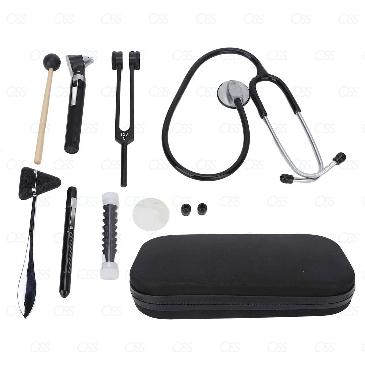 Otoscope Complete Medical Student Diagnostic Kit Medical Student Diagnostic Tools with Penlight Reflex Hammer & Carry Case