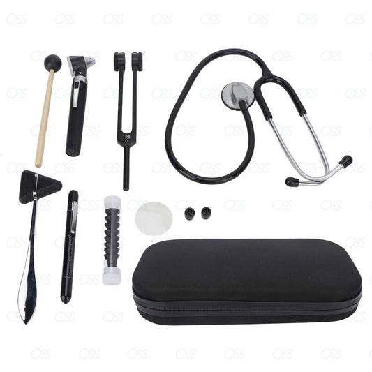 Otoscope Complete Medical Student Diagnostic Kit Medical Student Diagnostic Tools with Penlight Reflex Hammer & Carry Case