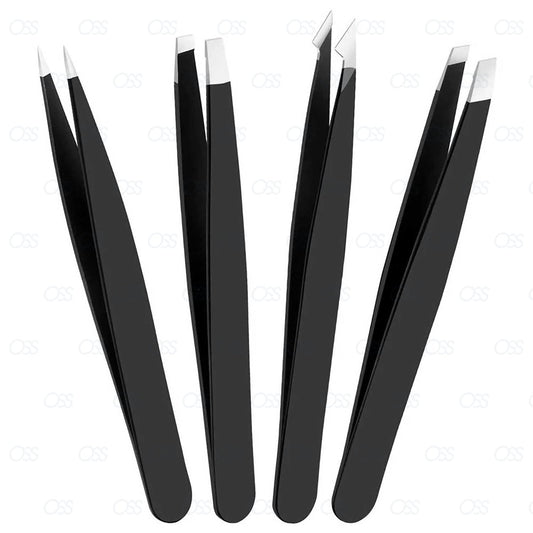 Pro Eyebrow Tweezers Professional Slanted Tip Hair Removal Beauty Salon