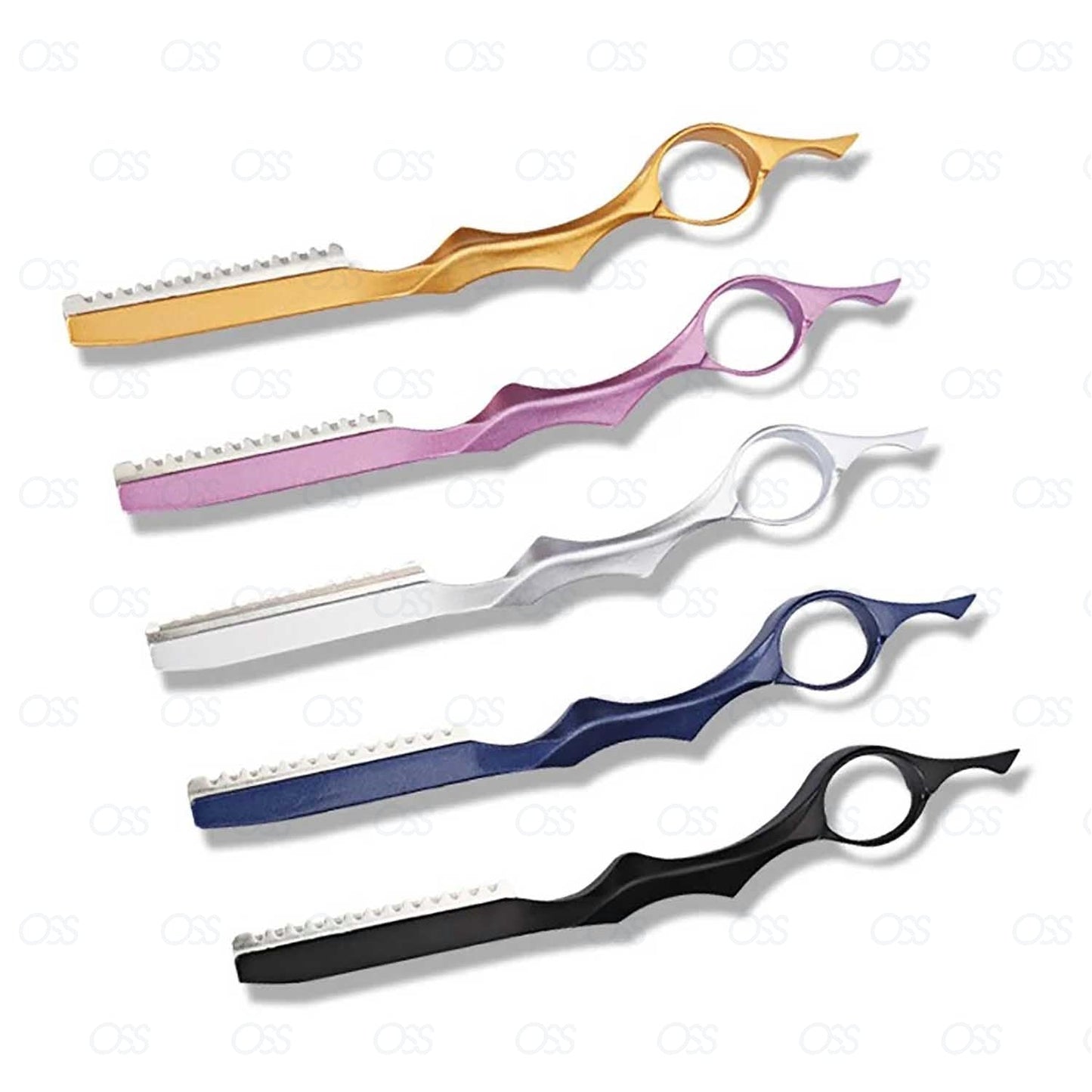 PRO HAIR SHAPER THINNING LAYER HAIR CUTTING RAZOR STEEL COMB +10RAZOR BLADES