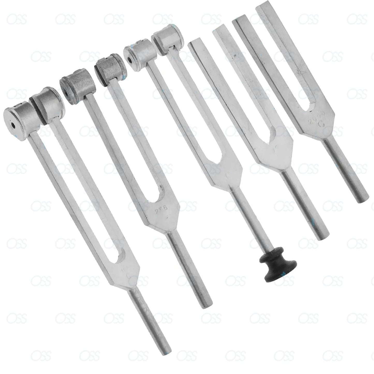 Medical Tuning Tunning Fork Chakra 5pcs Set Aluminium 128, 256, 512, 1024, 2048