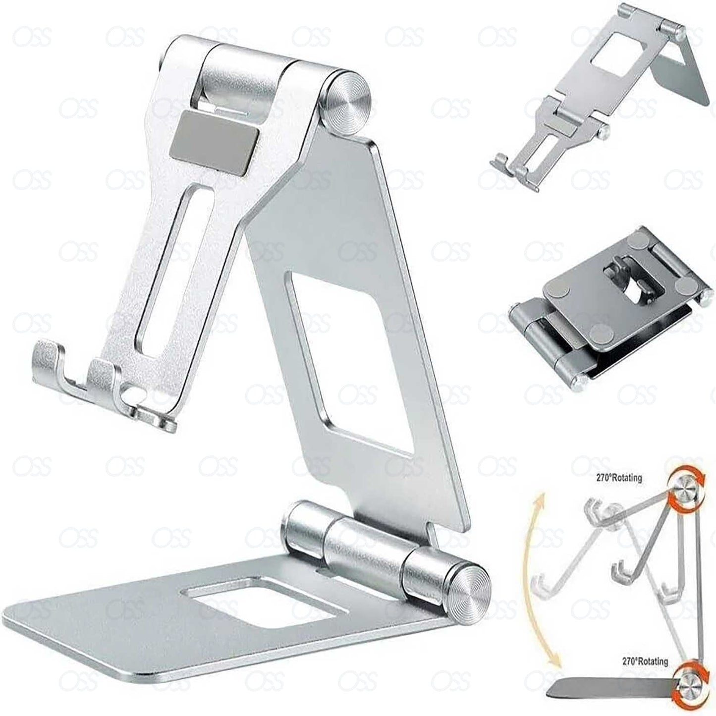 Phone Stand iPad Desktop Adjustable Desk Tablet Table Holder Aluminum Light