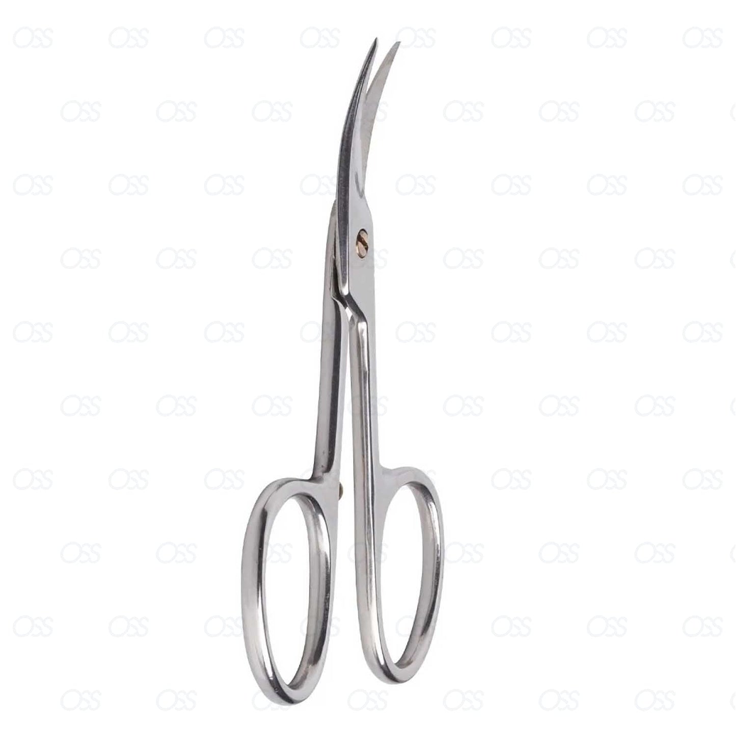 Pro Thin Blade Nail Scissors Curved Cuticle Nail Arts Stainless Steel Rubber