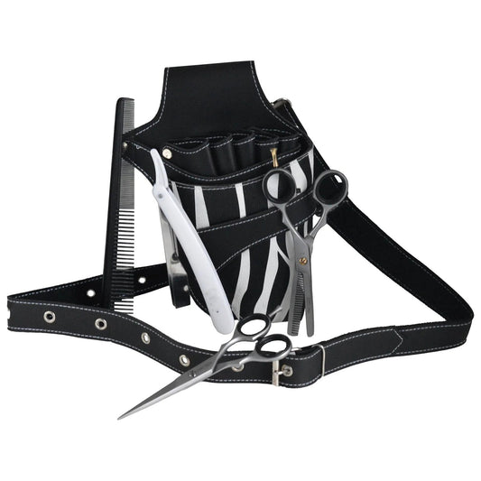 Hairdressing Scissors Barber Scissors Hair Scissors Salon Spa Cutting Thinning Shears 5.5' Holster Pouch Set