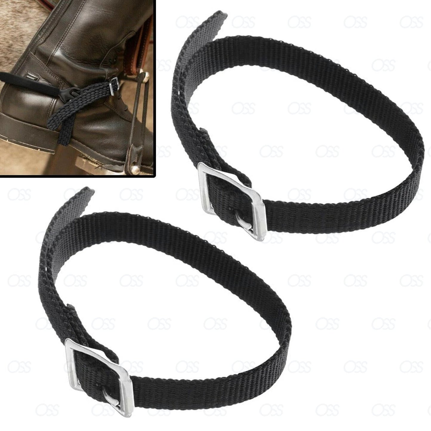 Horse Riding Spur Straps With Buckle Nylon Durable Comfort Marathon Equestrian