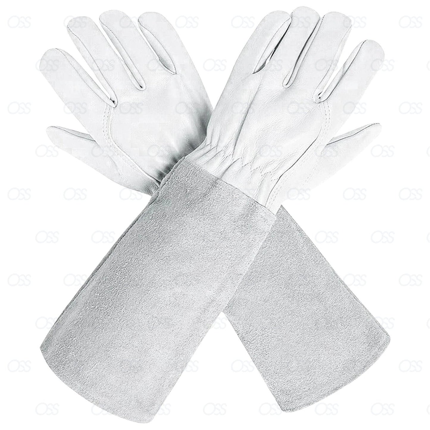 Large Ladies Men Leather Gardening Gloves Thorn Proof Garden Work Strong Gloves