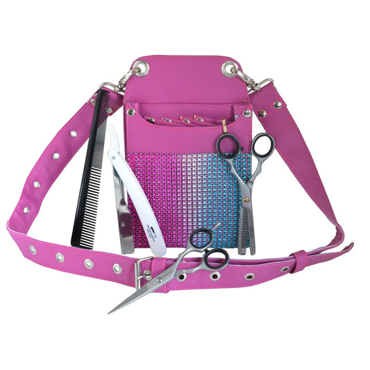 Hairdressing Scissors Barber Scissors Hair Scissors Salon Spa Cutting Thinning Shears 5.5' Holster Pouch Set