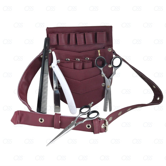 Hairdressing Scissors Barber Scissors Hair Scissors Salon Spa Cutting Thinning Shears 5.5' Holster Pouch Set