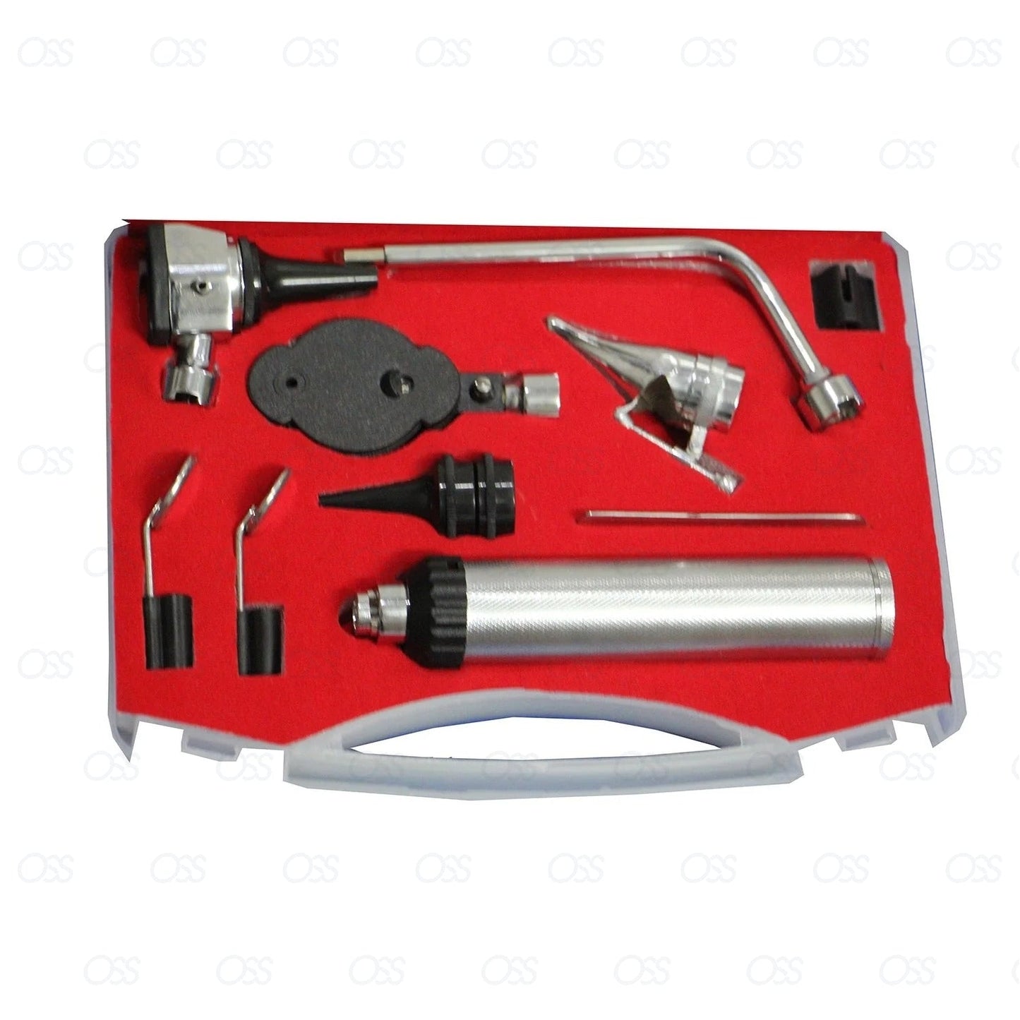 Professional ENT Diagnostic Set LED Fiber Optic Otoscope & Ophthalmoscope ENT Diagnostic Examination Combo Kit