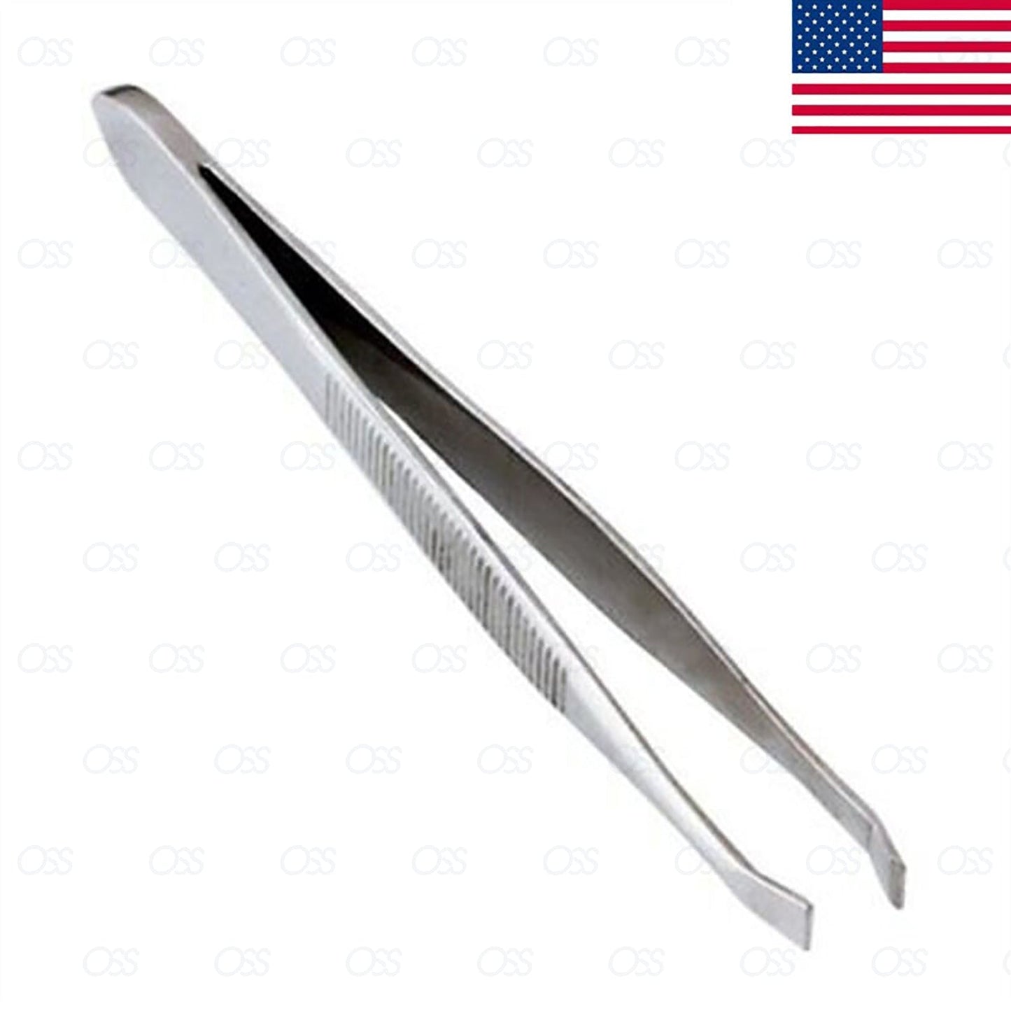 PROFESSIONAL EYEBROW TWEEZERS HAIR BEAUTY SLANTED STAINLESS STEEL TWEEZER TOOL