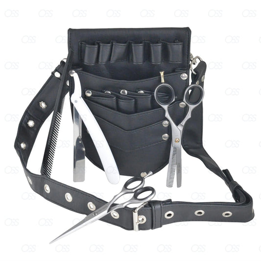 Hairdressing Scissors Barber Scissors Hair Scissors Salon Spa Cutting Thinning Shears 5.5' Holster Pouch Set