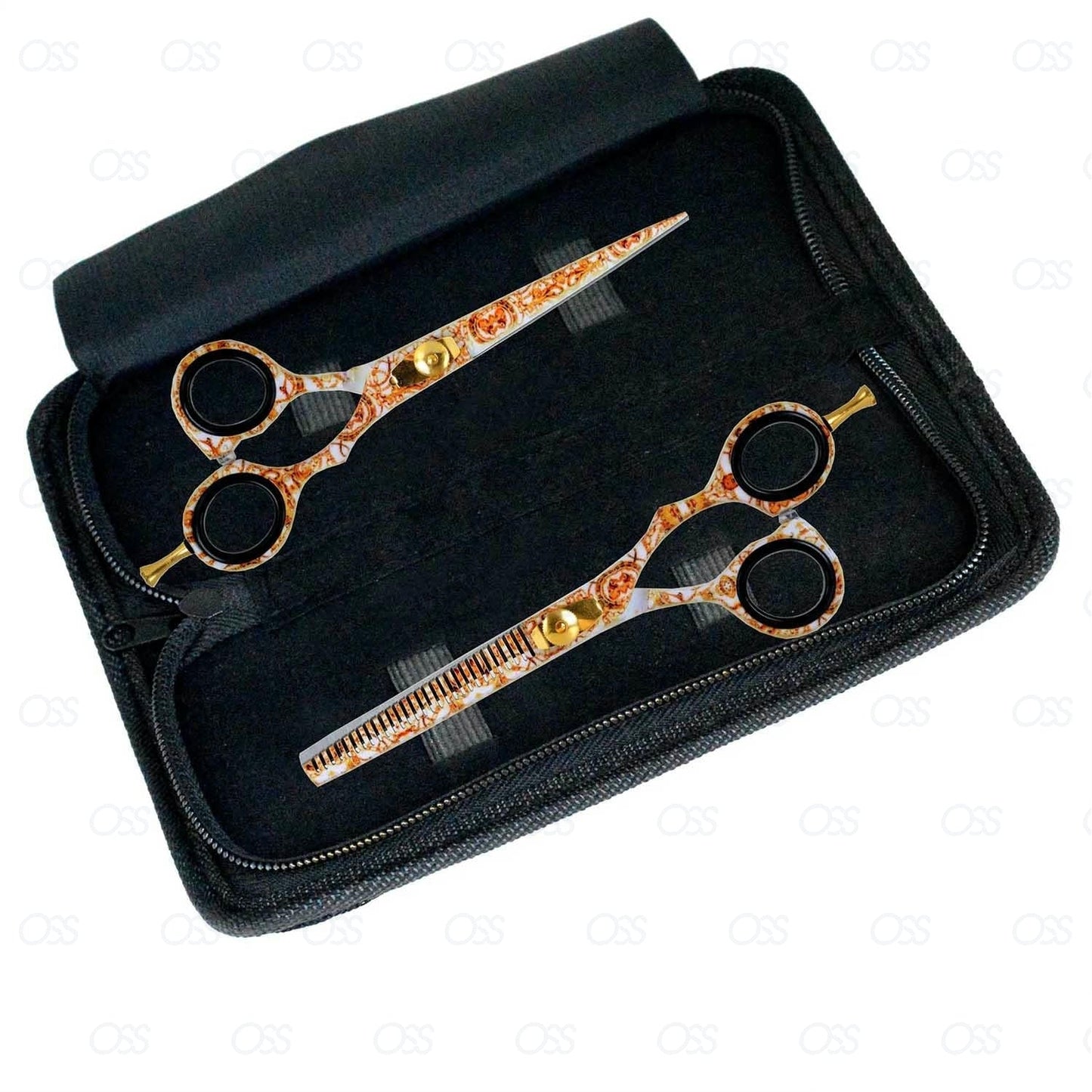 Professional Hairdressing Scissors Set (6 Inch) Hair Cutting Scissor & Thinning Scissor With Case – Perfect for Men, Women, Children, and Adults