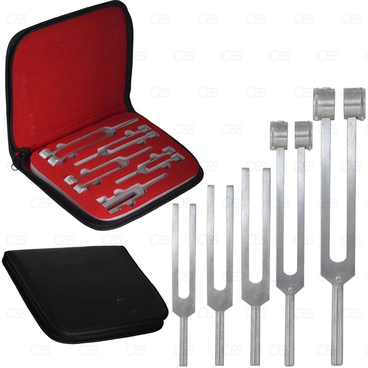 MEDICAL TUNING FORK CHAKRA 5PCS SET ALUMINIUM