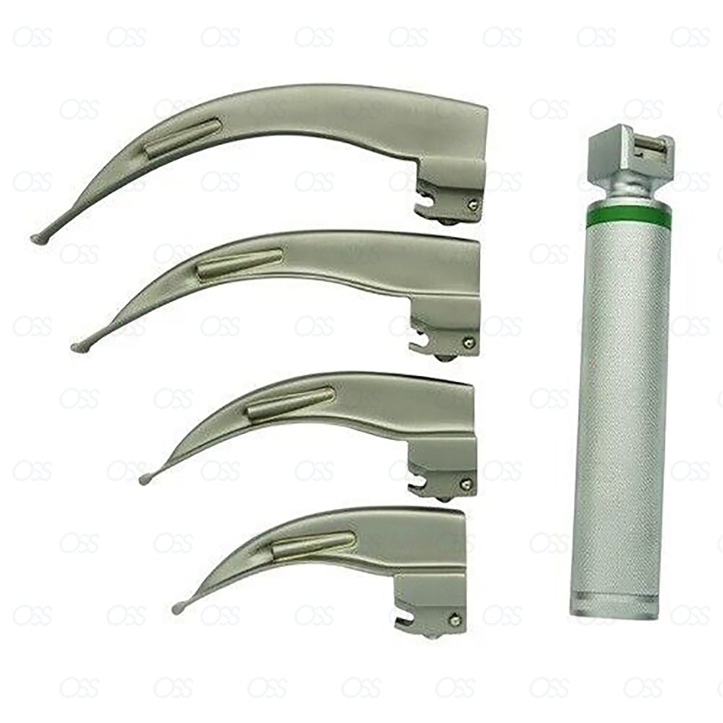 Mega Light Fiber Macintosh Flexible Laryngoscope 2 Blades Diagnostic